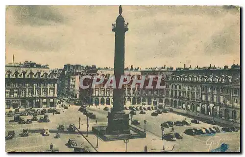 Cartes postales Paris et ses Merveilles Place Vendome et colonne de la grande Armee