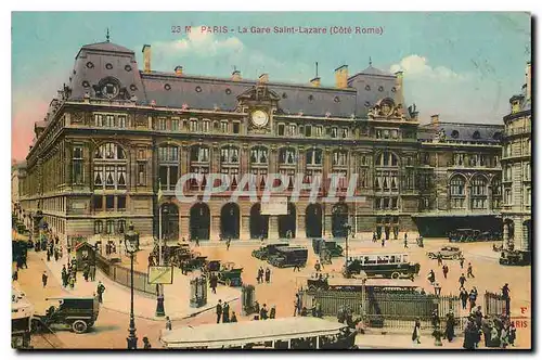 Cartes postales Paris La Gare Saint Lazare Cote Rome