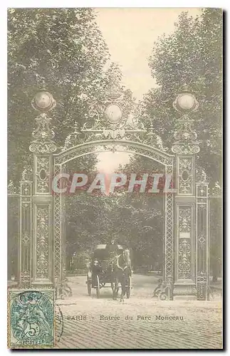 Cartes postales Paris Entree du Parc Monceau