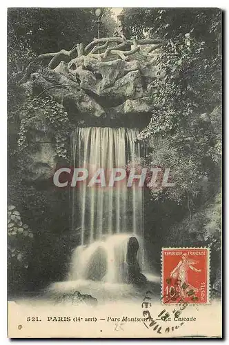 Cartes postales Paris Parc Montsouris La Cascade