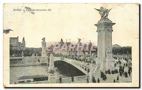 Cartes postales Paris Le Pont Alexandre III