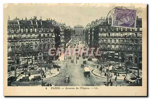 Cartes postales Paris Avenue de l'Opera