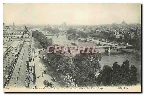 Ansichtskarte AK Panorama de Paris vue prise en amont du Pont Royal