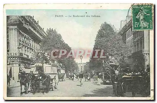 Cartes postales Paris le Boulevard des Italiens