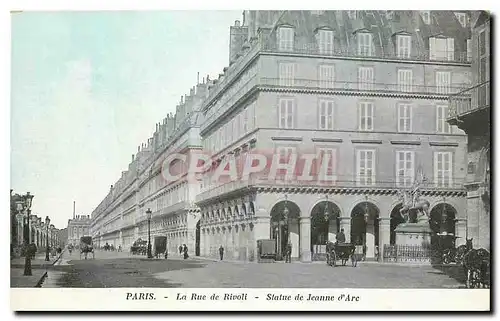 Cartes postales Paris la Rue de Rivoli Statue de Jeanne d'Arc