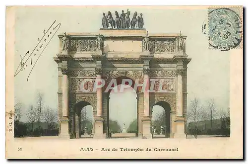 Cartes postales Paris Arc de Triomphe du Carrousel