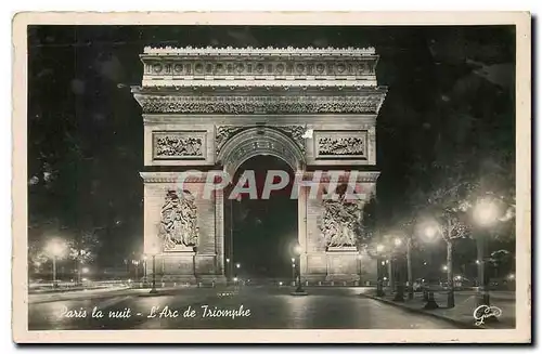 Ansichtskarte AK Paris la Nuit l'Arc de Triomphe