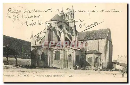 Ansichtskarte AK Poitiers Abside de l'eglise Montierneuf