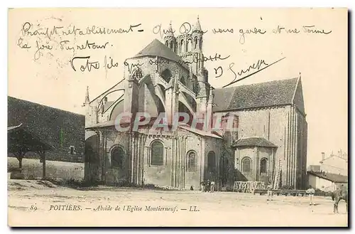 Cartes postales Poitiers Abside de l'eglise Montierneuf