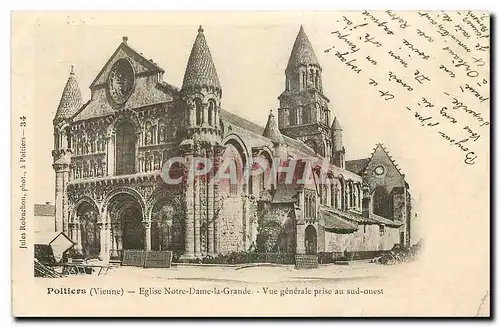 Ansichtskarte AK Poitiers Vienne Eglise Notre Dame la Grande vue generale prise au Sud Ouest