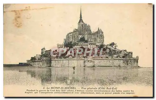 Cartes postales Le Mont St Michel vue generale Cote Sud Est