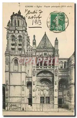 Cartes postales Gisors Eglise Facade principale XVI siecle