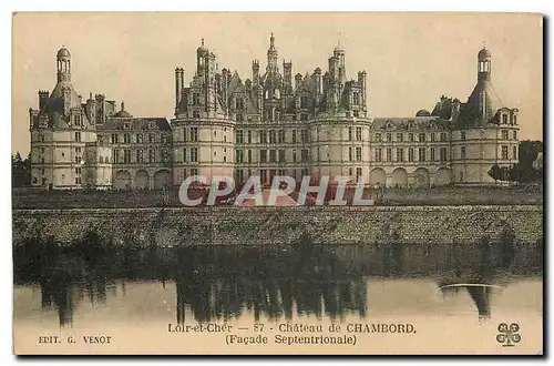 Ansichtskarte AK Loir et Cher Chateau du Chambord Facade Septentrionale