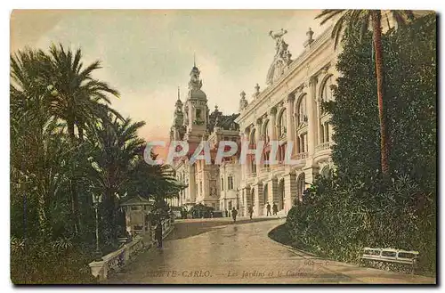 Cartes postales Monte Carlo les Jardins et le Casino