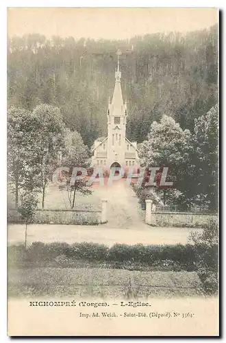 Cartes postales Kichompre Vosges l'eglise