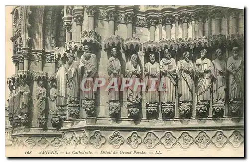 Cartes postales Amiens la Cathedrale Detail du Grand Porche