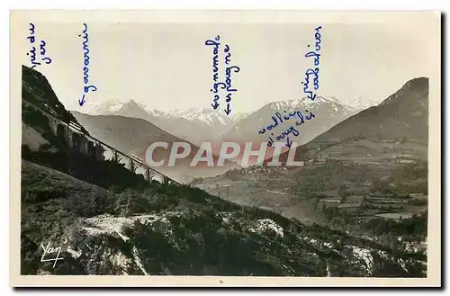 Ansichtskarte AK Lourdes le Viaduc du Pic du Jer et les Montagnes