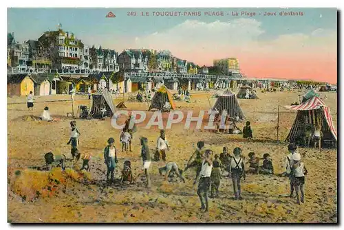 Cartes postales Le Touquet paris Plage la Plage Jeux d'enfants