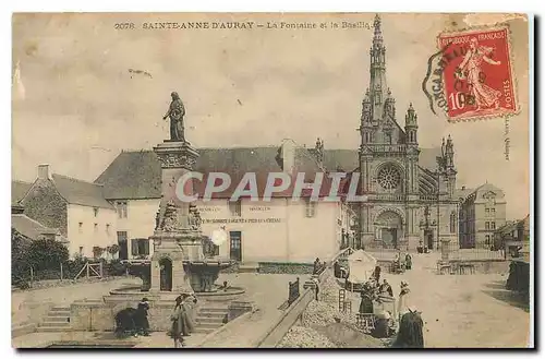 Cartes postales Sainte Anne d'Auray la Fontaine et la Basilique