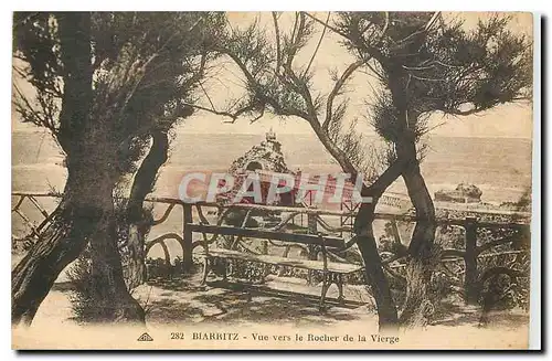 Cartes postales Biarritz vue vers le Rocher de la Vierge