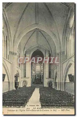 Ansichtskarte AK Le Mans Interieur de l'eglise Notre Dame de la Couture la Nef