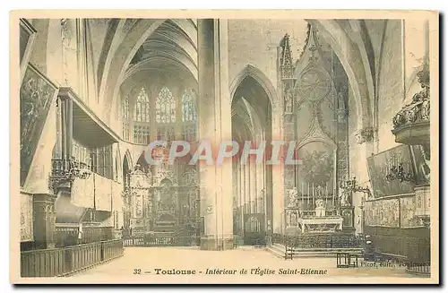 Cartes postales Toulouse Interieur de l'eglise Saint Etienne