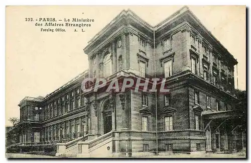 Cartes postales Paris le Ministere des Affaires Etrangeres