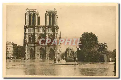 Ansichtskarte AK Paris en Flanant le Parvis et la Facade de Notre Dame