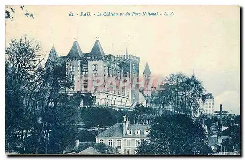 Cartes postales Pau le Chateau vu du Parc National