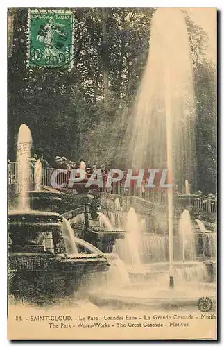 Ansichtskarte AK Saint Cloud le Parc Grandes Eaux la Grande Cascade Motifs