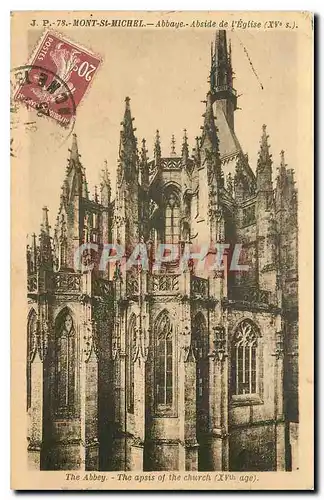 Cartes postales Mont St Michel Abbaye Abside de l'eglise XV S