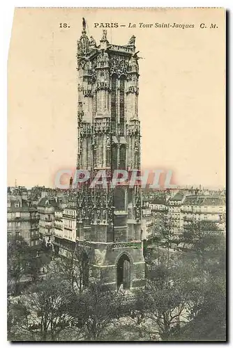 Cartes postales Paris la Tour Saint Jacques