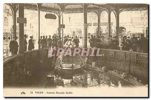 Cartes postales Vichy Source grande grille