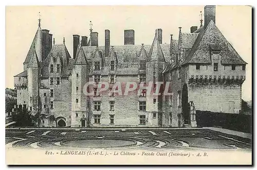 Ansichtskarte AK Langeais I et L le chateau facade ouest interieur