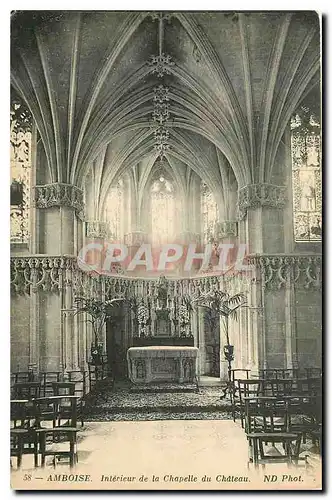 Cartes postales Amboise interieur de la chapelle du chateau