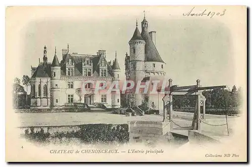 Ansichtskarte AK Chateau de Chenonceaux l'entree principale