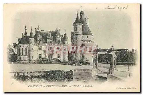 Cartes postales Chateau de Chenonceaux l'entree principale