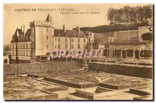 Ansichtskarte AK Chateau de Villandry XVI siecle vue sud ouest avec les Jardins