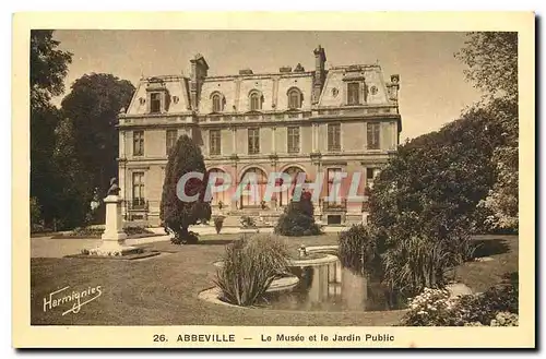 Ansichtskarte AK Abbeville le musee et le jardin public