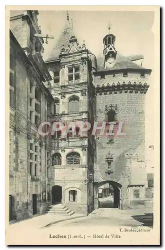 Cartes postales Loches I et L Hotel de Ville