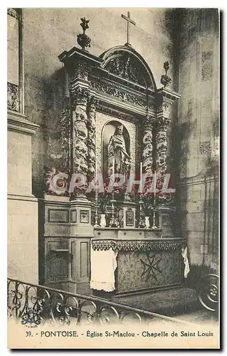 Cartes postales Pontoise Eglise St Maclou Chapelle de Saint Louis