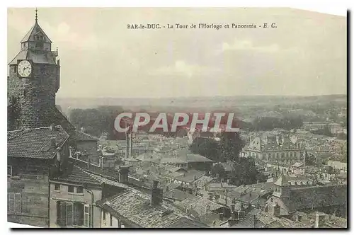 Cartes postales Bar le Duc la tour de l'Horloge et panorama