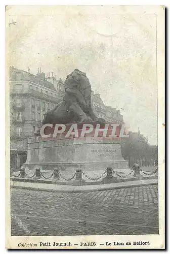 Cartes postales Collection petit journal Paris Le Lion de Belfort