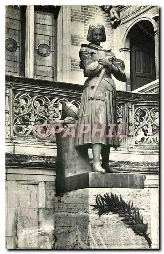 Moderne Karte Orleans Loiret cour de la Mairie statue de Jeanne d'Arc par la Princesse Marie d'Orleans