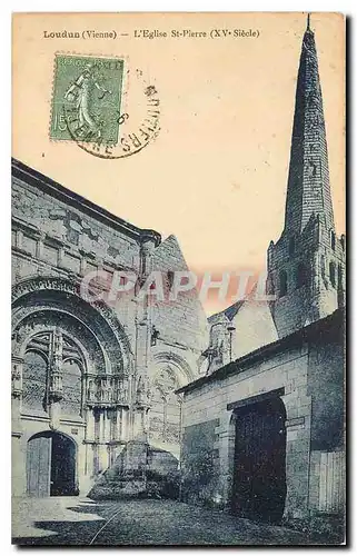 Ansichtskarte AK Loudun Vienne l'Eglise St Pierre XV siecle