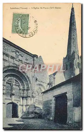 Cartes postales Loudun Vienne l'Eglise St Pierre XV siecle