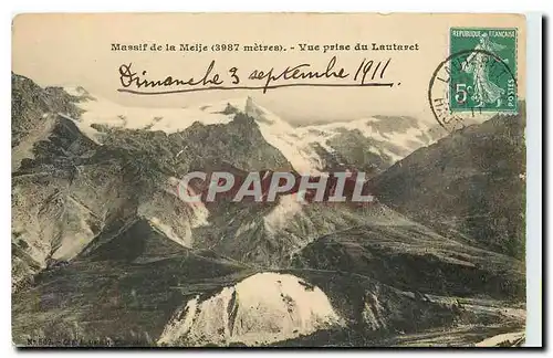 Cartes postales Massif de la Meije vue prise du Lautaret