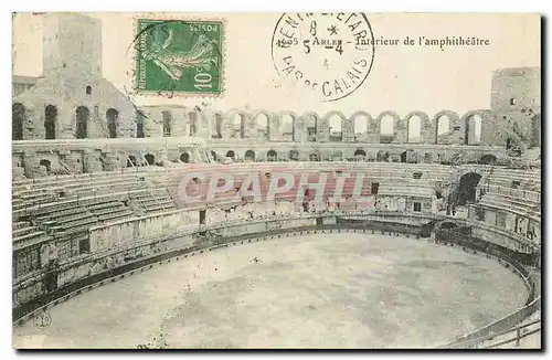 Cartes postales Arles interieur de l'amphitheatre