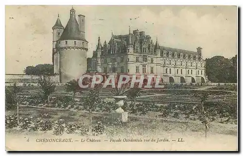 Ansichtskarte AK Chenonceaux le chateau facade occidentale vue du jardin