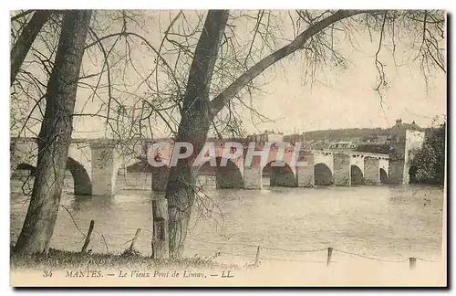 Cartes postales Mantes le vieux pont de Liman